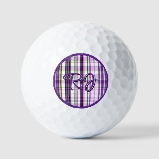 Paarse Plaid - Geïnspireerd op de Paarse Lila bloe Golfballen (Voorkant)
