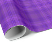 Paarse Plaid Gingham Pattern Cadeaupapier (Rol Hoek)