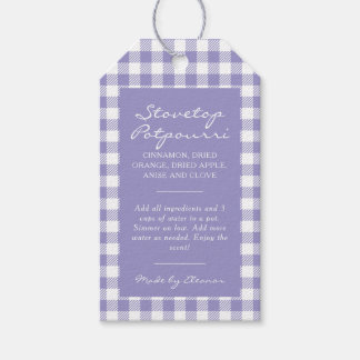 Paarse Plaid Sudderpot Kit Cadeaulabel
