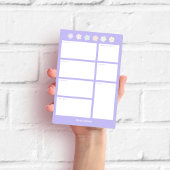 Paarse plakbriefjes met pastelbloemen post-it® notes
