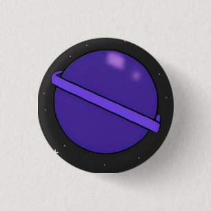 Paarse Planeet Badge Ronde Button 3,2 Cm