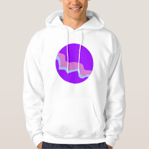 Paarse Planet Mannen Hoodie