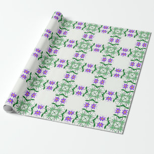 paarse plantaardige verpakkingspapier cadeaupapier