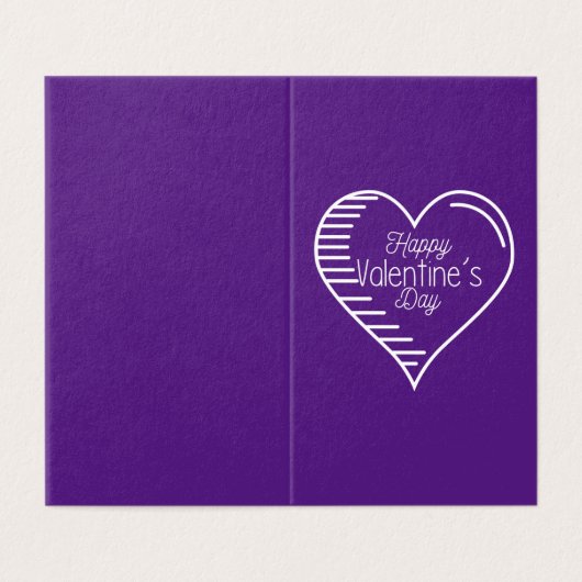 Paarse Platonische Valentijn Notecard 25 pk Kaart (Buitenkant ongevouwen)