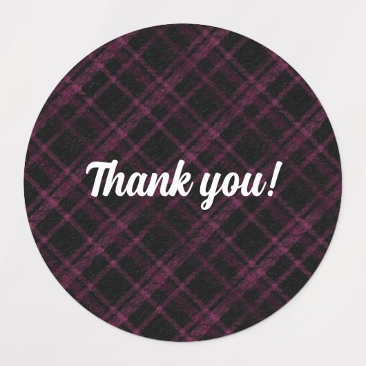 Paarse Play | Dank u wel | Rondwaterdichte labels (Design 2)