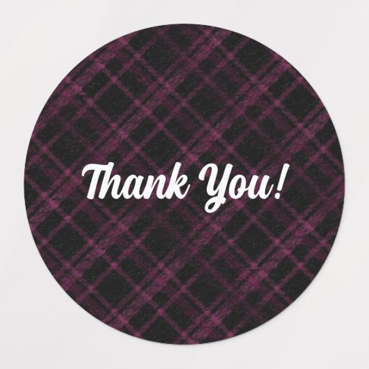 Paarse Play | Dank u wel | Rondwaterdichte labels (Design 1)