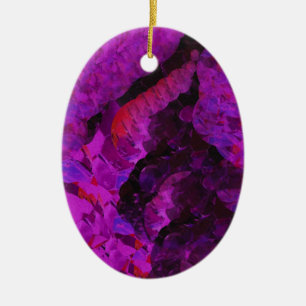 Paarse Pleaser Ovale Versiering Keramisch Ornament
