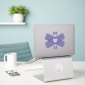 Paarse pleister sticker (Laptop op bureau)