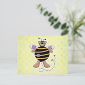 Paarse pleisters Bumble Beer Briefkaart (Staand voorkant)