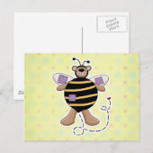 Paarse pleisters Bumble Beer Briefkaart (Voorkant / Achterkant)
