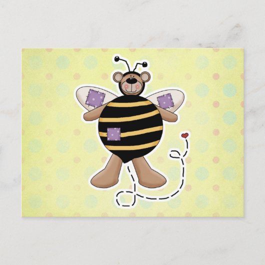 Paarse pleisters Bumble Beer Briefkaart (Voorkant)