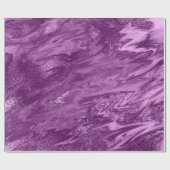 Paarse Plum Amethyst Marble Stone Abstracte Metall Cadeaupapier (Vlak)