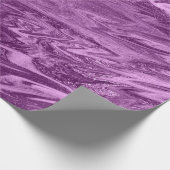 Paarse Plum Amethyst Marble Stone Abstracte Metall Cadeaupapier (Hoek)