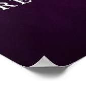 Paarse Plum Boho Proefbruiloft Diners Welkom Poster (Hoek)