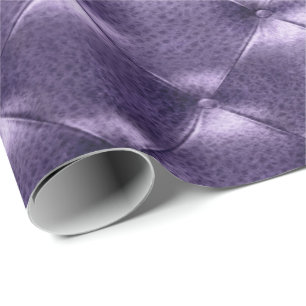 Paarse Plum Glam Luxe Opulent Tufted Leather VIP Cadeaupapier