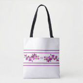 Paarse Plum Lavender All-Over-Print Tas Orchids (Voorkant)