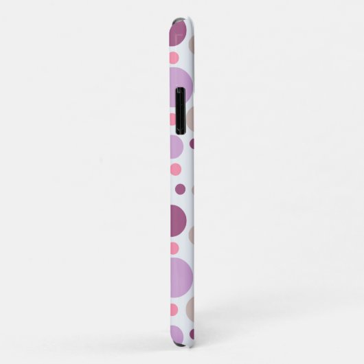 Paarse Plum Polka Dots aangepaste naam Case-Mate iPhone Case (Achterkant/rechts)