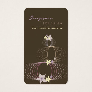Paarse Plumeria Frangipani Bloemen Minimaal Ikeban Visitekaartjes