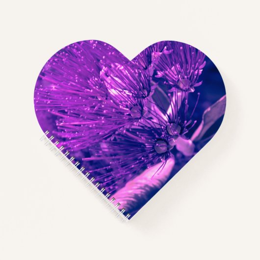 Paarse Pohutukawa-hart Notitieboek (Voorkant)