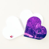 Paarse Pohutukawa-hart Notitieboek (Binnen)