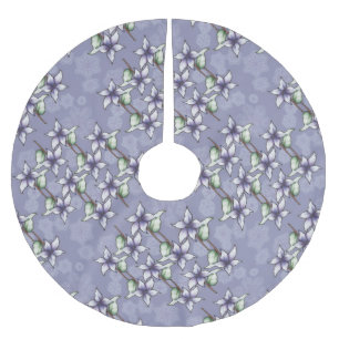 Paarse Poinsettias & Sneeuwvlokken Kerstwinter Kerstboom Rok