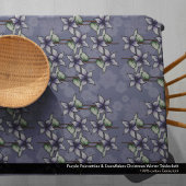 Paarse Poinsettias & Sneeuwvlokken Kerstwinter Tafelkleed