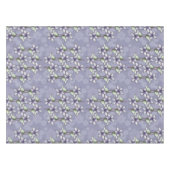 Paarse Poinsettias & Sneeuwvlokken Kerstwinter Tafelkleed (Voorkant (Horizontaal))