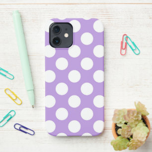 Paarse poka Dots, Polka Dot Pattern, Stippen, gedo iPhone 12 Hoesje