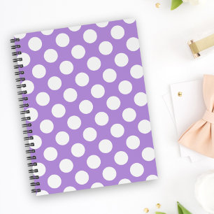Paarse poka Dots, Polka Dot Pattern, Stippen, gedo Notitieboek