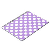 Paarse poka Dots, Polka Dot Pattern, Stippen, gedo Notitieboek (Linkerzijde)