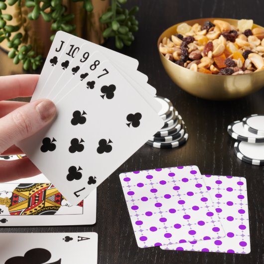 Paarse poka Dots, Polka Dot Pattern, Stippen, gedo Pokerkaarten (Insitu)