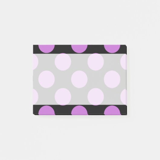 Paarse poka Dots, Polka Dot Pattern, Stippen, gedo Post-it® Notes (Voorkant)
