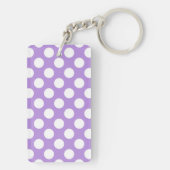 Paarse poka Dots, Polka Dot Pattern, Stippen, gedo Sleutelhanger (achterkant)