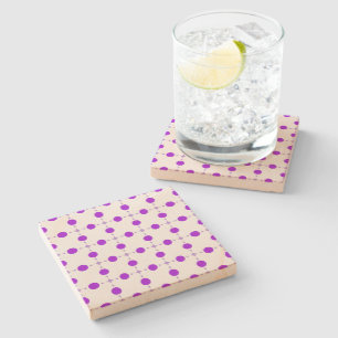 Paarse poka Dots, Polka Dot Pattern, Stippen, gedo Stenen Onderzetter