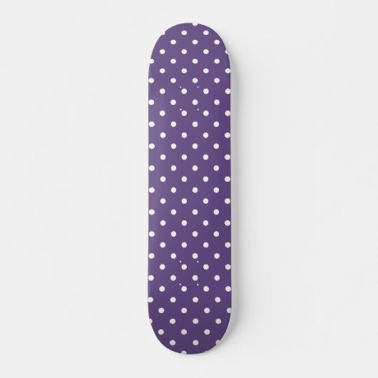 Paarse poka Dots Skateboard Deck (Voorkant)