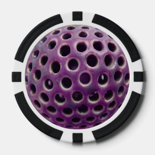 Paarse pokerchip