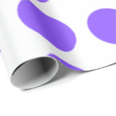Paarse poladots design cadeaupapier (Rol Hoek)