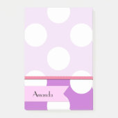 Paarse poladots, poolvlek, Jouw naam Post-it® Notes (Voorkant)