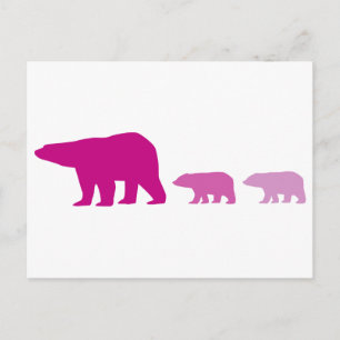 Paarse Polar Beer Briefkaart