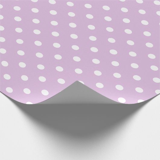 Paarse Polka Dot Cadeaupapier (Hoek)