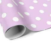 Paarse Polka Dot Cadeaupapier (Rol Hoek)