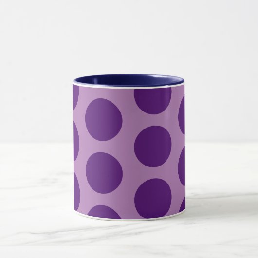 Paarse Polka Dot Fun Art Mok Cup (Midden)