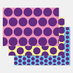 Paarse Polka Dot Leuk Art Wrap Craft Paper
