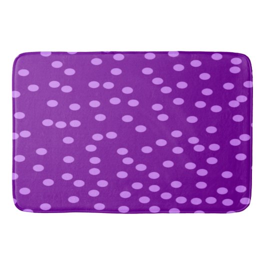 Paarse Polka Dots Badmat (Voorkant)