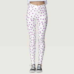 Paarse Polka Dots Cute & Preppy Leggings