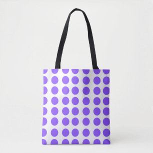 Paarse Polka Dots Design Canvas tas