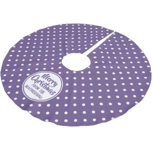 Paarse Polka Dots Kerstboom Rok