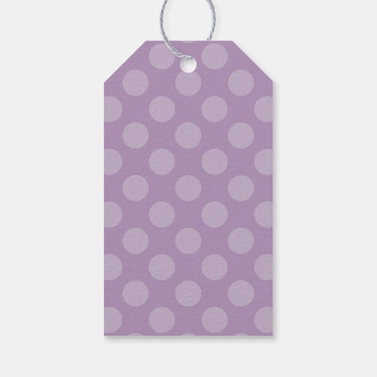 Paarse Polka Dots, Polka Dot Pattern, Bat Mitzvah Cadeaulabel (Achterkant)