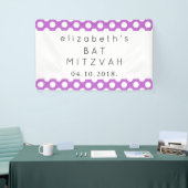 Paarse Polka Dots, Polka Dot Pattern, Bat Mitzvah Spandoek (Beurs)