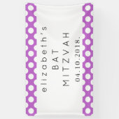 Paarse Polka Dots, Polka Dot Pattern, Bat Mitzvah Spandoek (Verticaal)